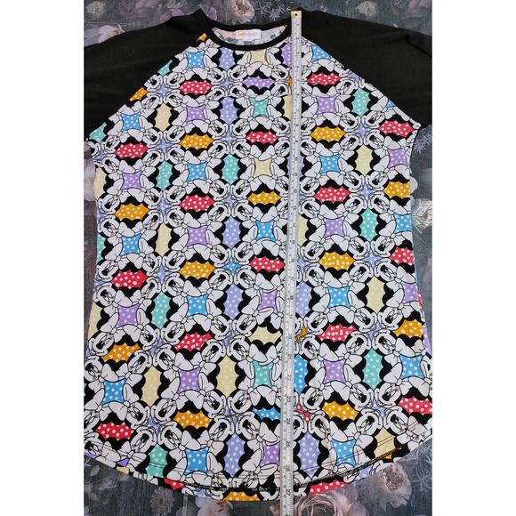 LuLaRoe Randy Minnie Mouse Kaleidoscope T-Shirt 3/4 Sleeve Multicolor Womens S - Picture 7 of 7